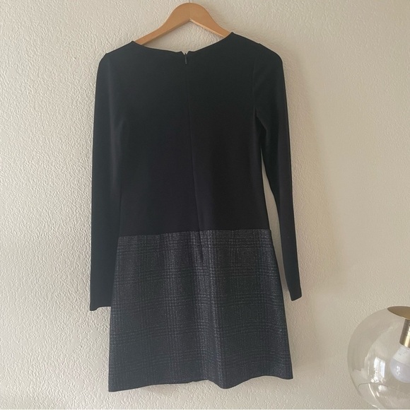 Theory Bowmont Drop Waist Black and Gray Mini Dress Size 6 - Picture 5 of 5